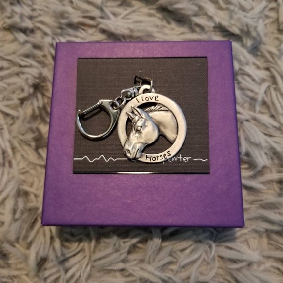 NWT Horse keychain, Chelsea Pewter - Picture 1 of 2
